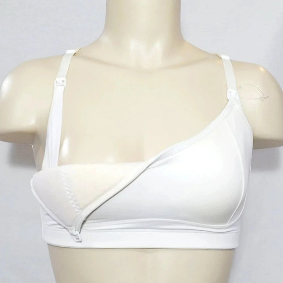 XL Two Hearts Maternity Nursing Molded Wire Free Bra White NEW WITHOUT TAGS - Picture 2 of 4